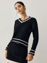 NOVA - Cable Knit Sweater with Skirt - Image 3
